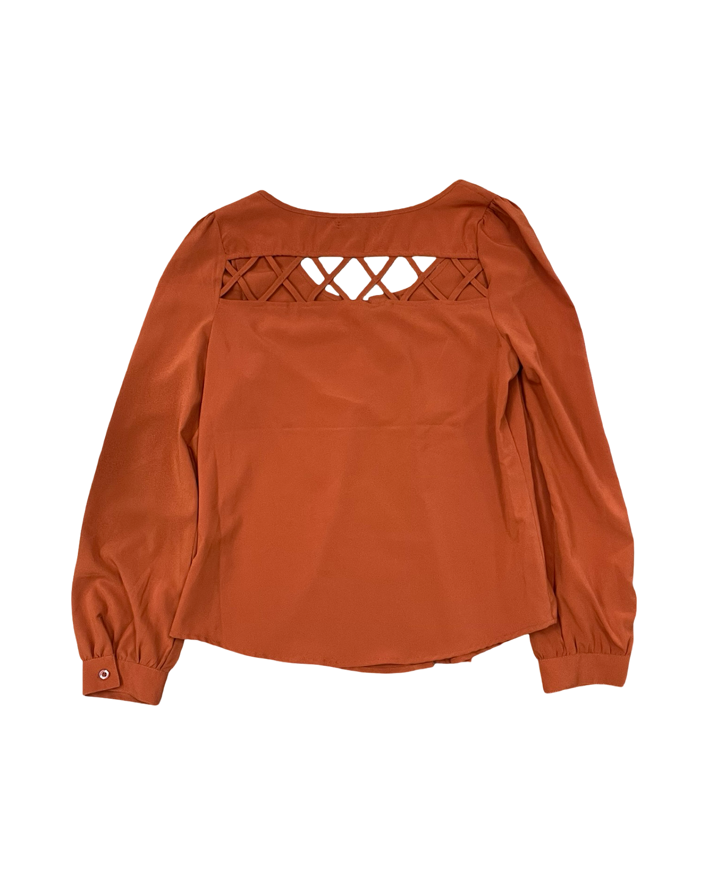 Blouse Ls By Mine In Orange, Size:S