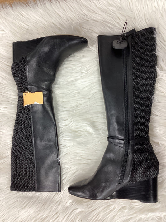 Boots Mid-Calf Heels By Cole-Haan In Black, Size:8