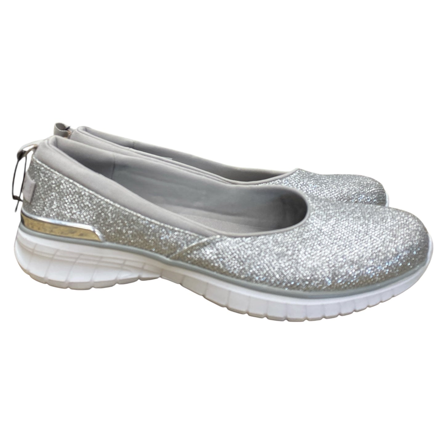 Shoes Flats By Skechers In Silver, Size:11
