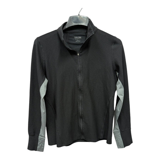 Athletic Jacket By Calvin Klein In Black, Size:L