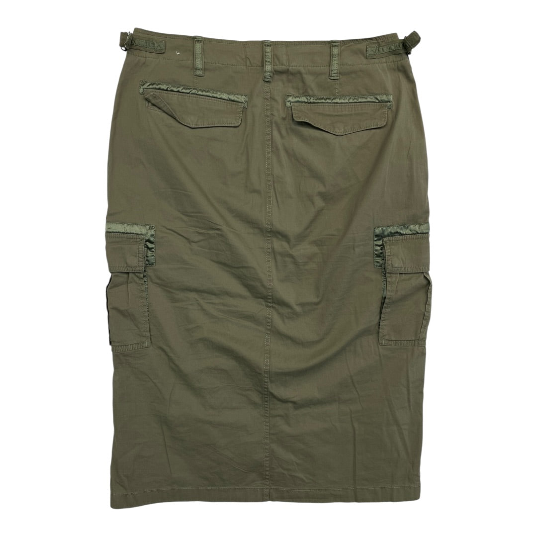 Skirt Maxi By Abercrombie And Fitch In Green, Size:L