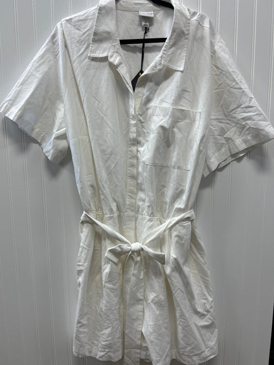 Romper By Ava & Viv In White, Size:1X
