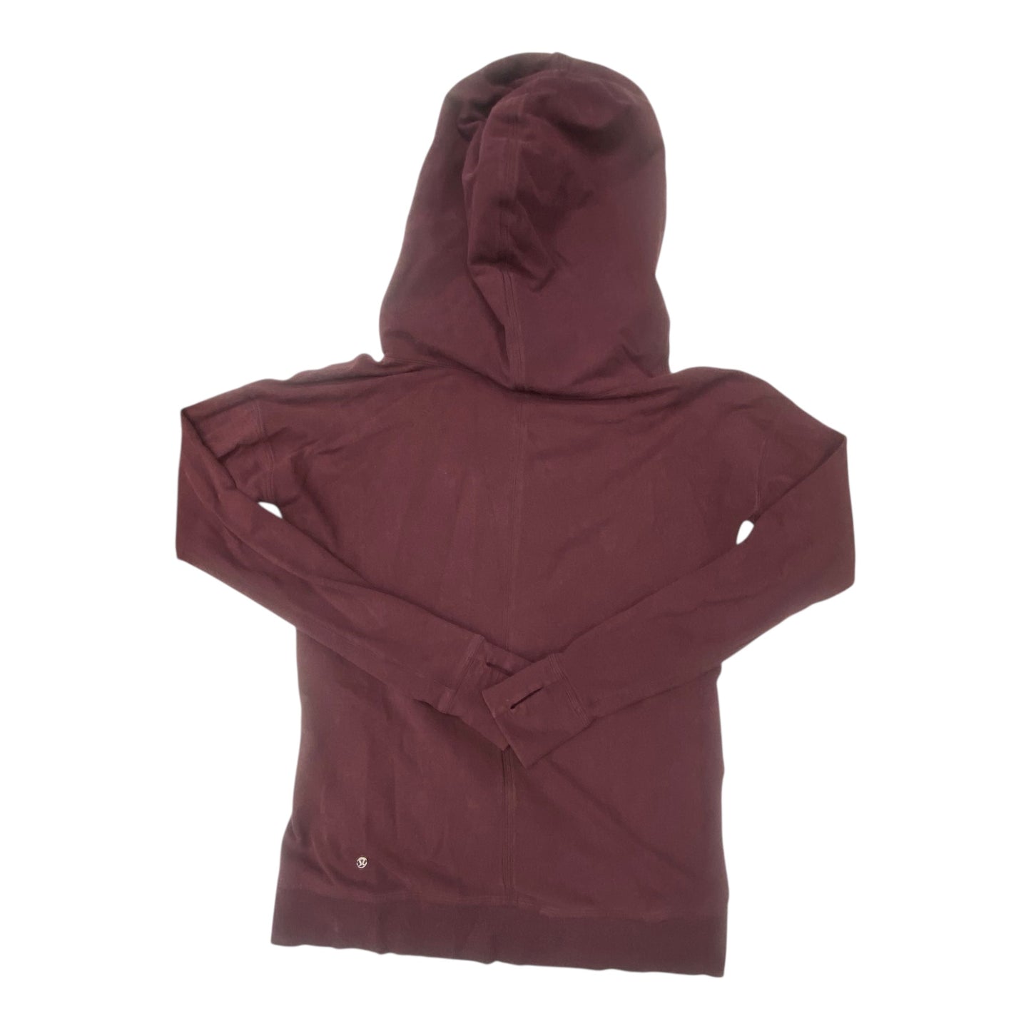 Athletic Top Ls Hoodie By Lululemon In Maroon, Size:8