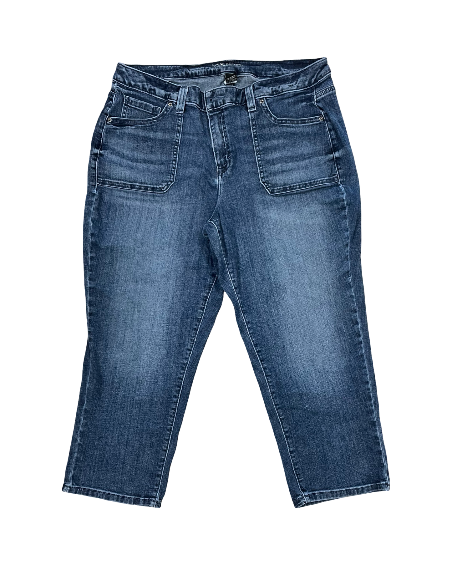 Jeans Straight By Lane Bryant In Blue Denim, Size:18