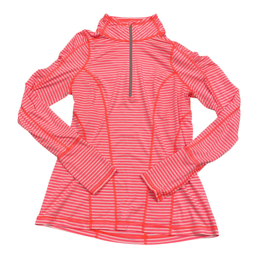 Athletic Top Ls Collar By Zella In Striped Pattern, Size:M