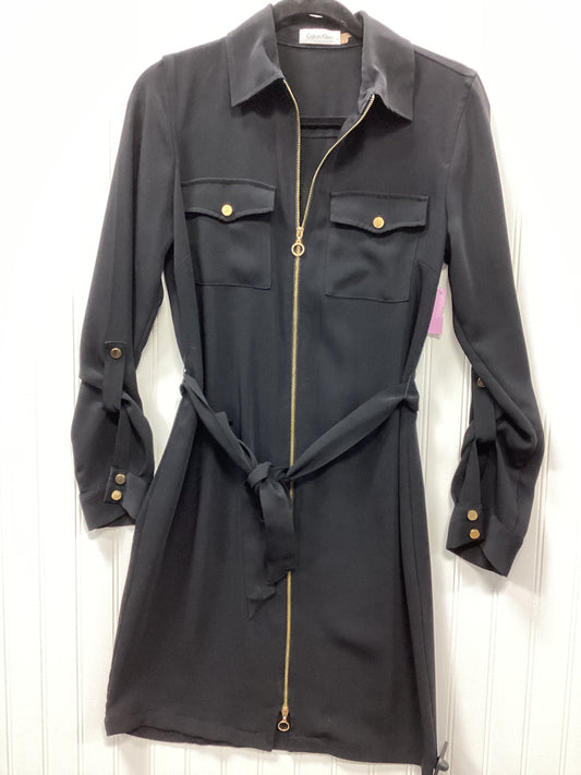 Dress Casual Midi By Calvin Klein In Black, Size:4