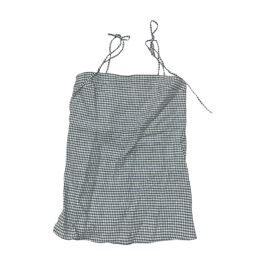 Top Sleeveless Designer By Reformation In Green & White, Size:M