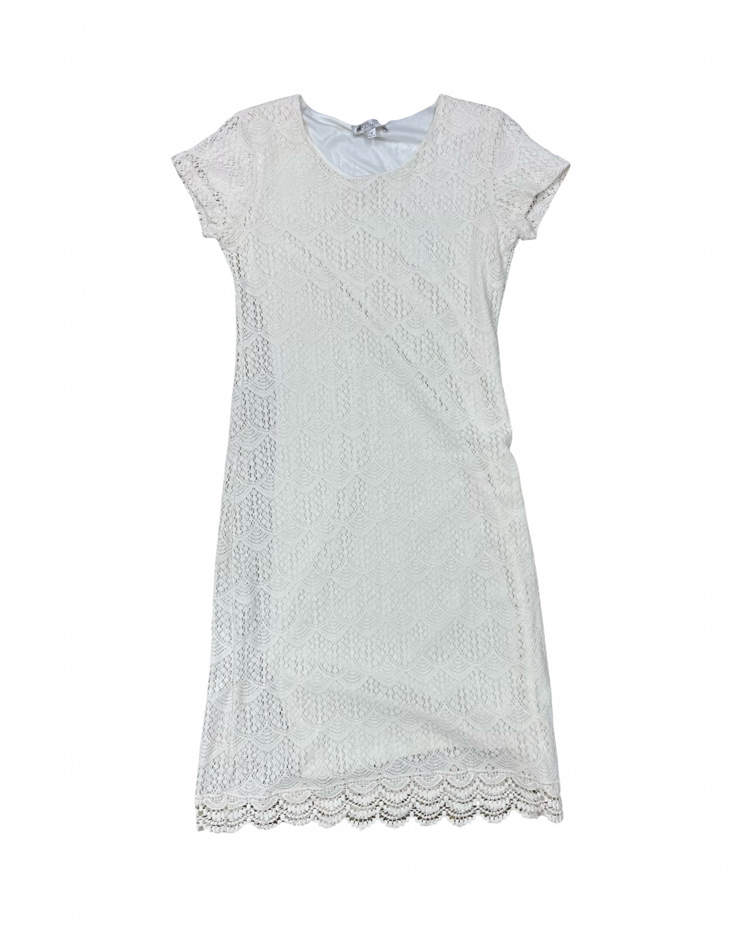 Dress Casual Midi By Clothes Mentor In Cream, Size:M