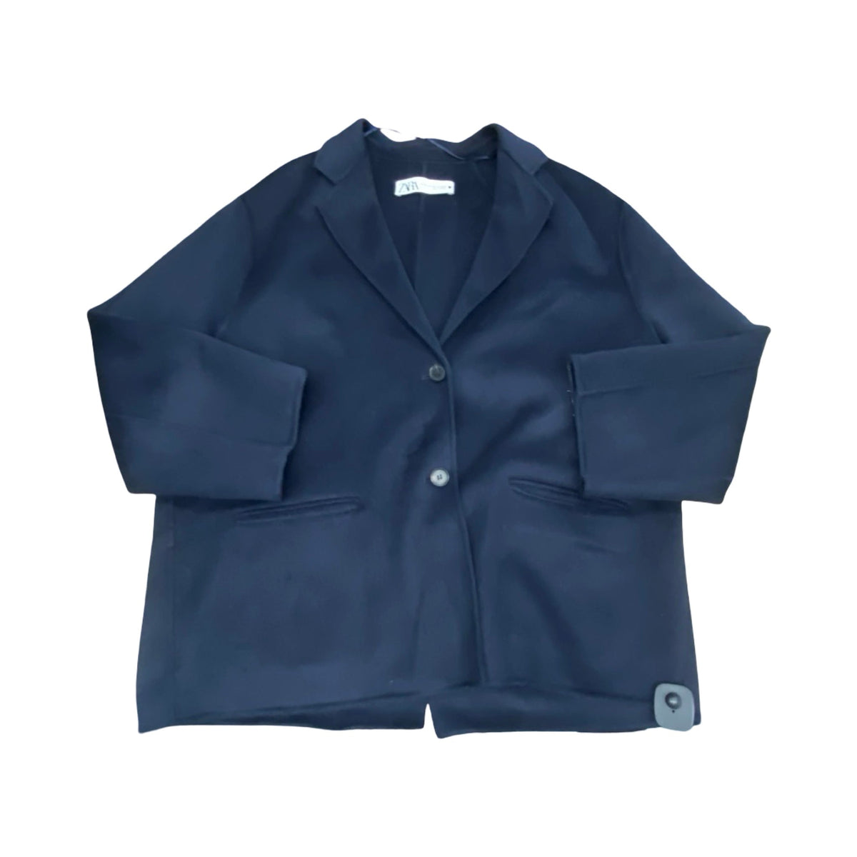 Coat Wool By Zara In Black, Size:M