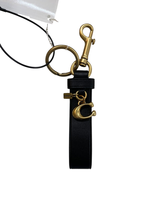 Key Chain Designer By Coach In Black & Gold