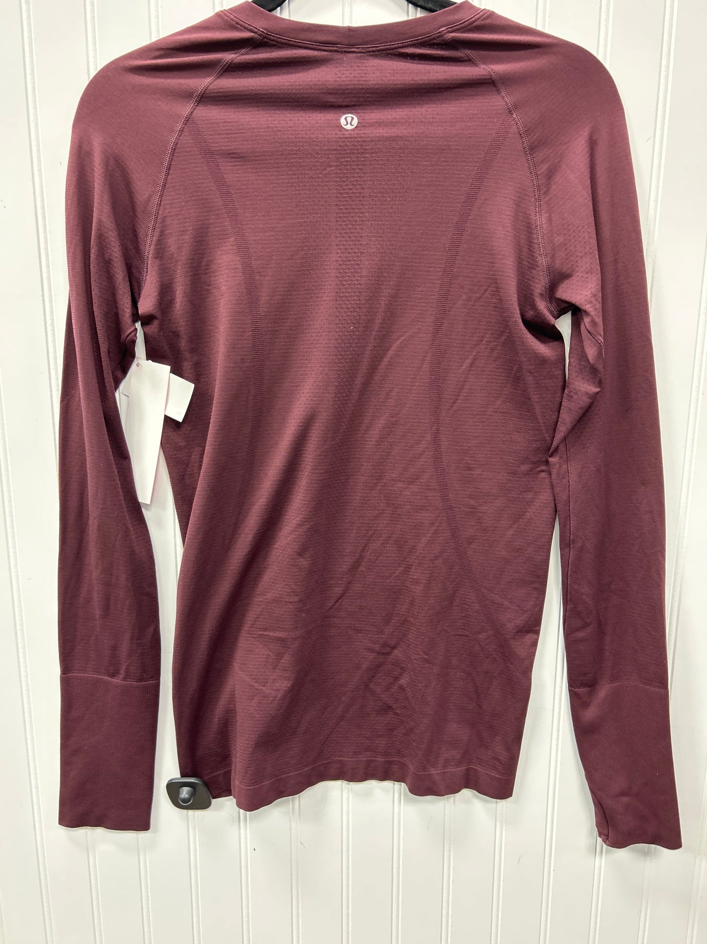 Athletic Top Ls Crewneck By Lululemon In Red, Size:8