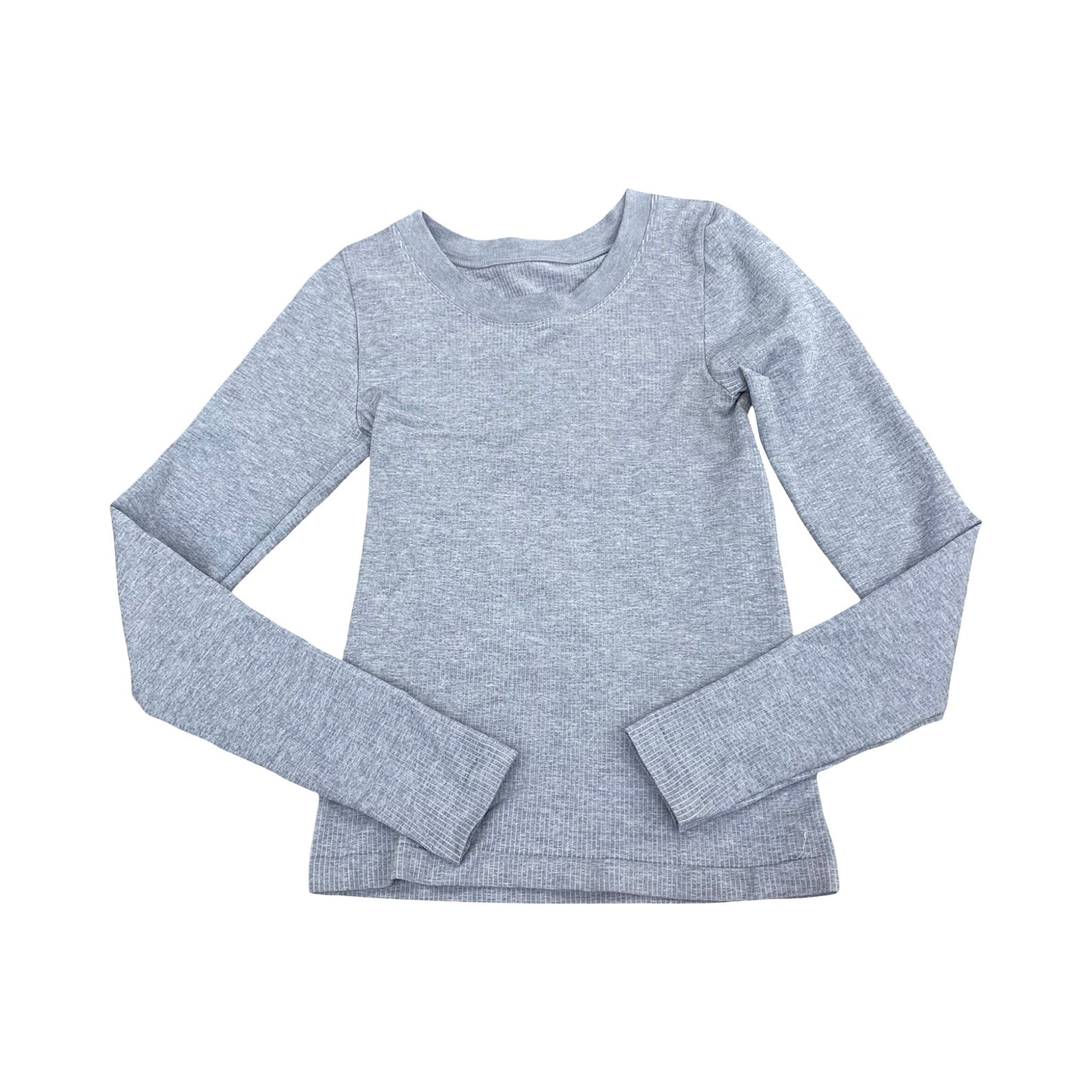 Athletic Top Ls Crewneck By Lululemon In Grey, Size:S