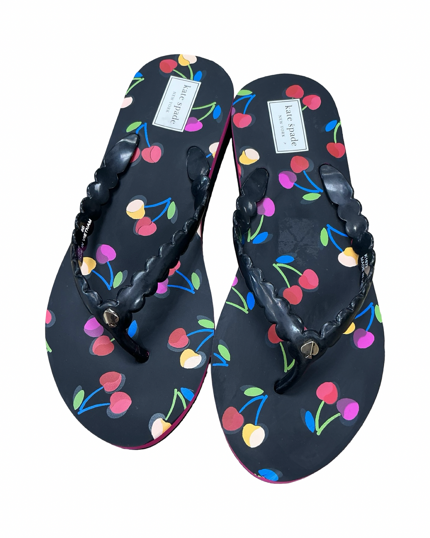 Sandals Designer By Kate Spade In Black, Size:8