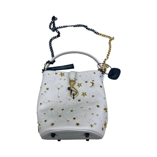 Handbag Designer By Rebecca Minkoff In Gold & Tan, Size:Small