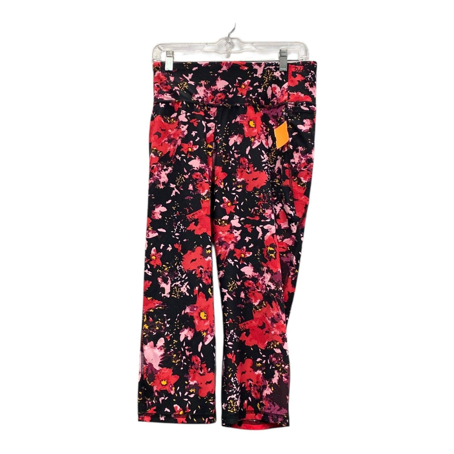 Athletic Capris By Livi Active In Black & Pink, Size:1X