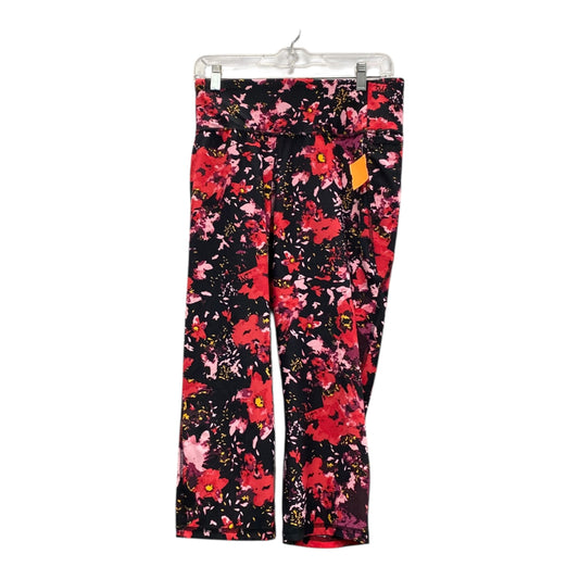 Athletic Capris By Livi Active In Black & Pink, Size:1X
