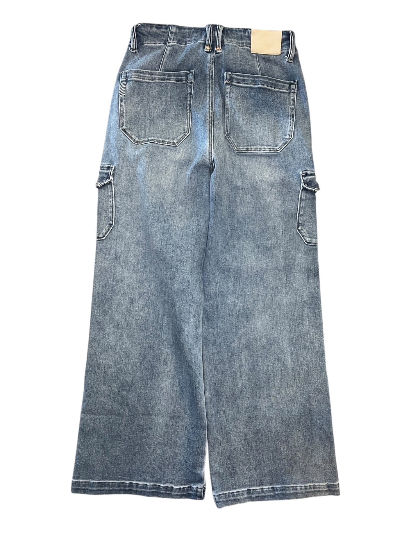 Jeans Wide Leg By Paige In Blue Denim, Size:4