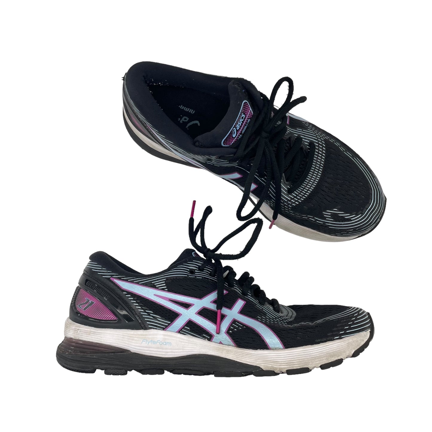 BLACK SHOES ATHLETIC by ASICS Size:9.5