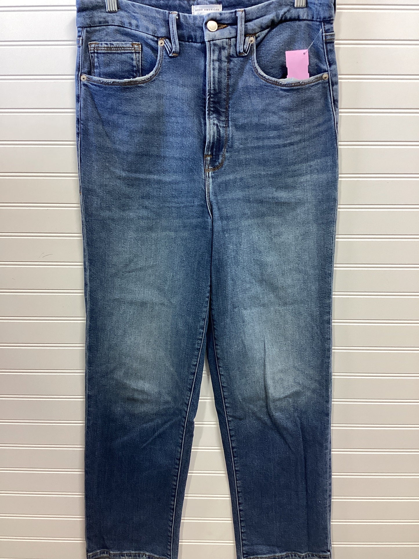 Jeans Straight By Good American In Blue Denim, Size:10