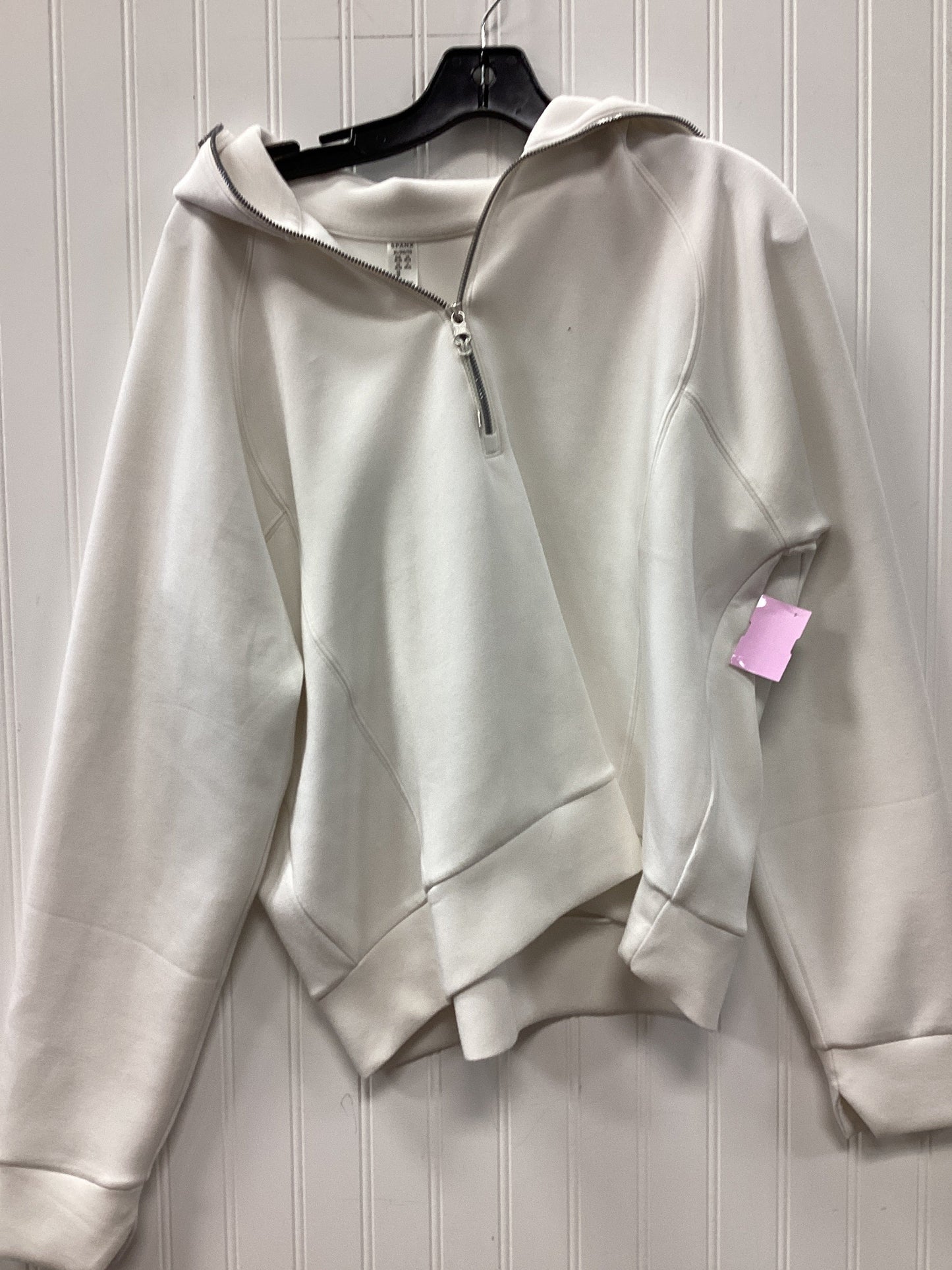 Athletic Sweatshirt Collar By Spanx In White, Size:Xl