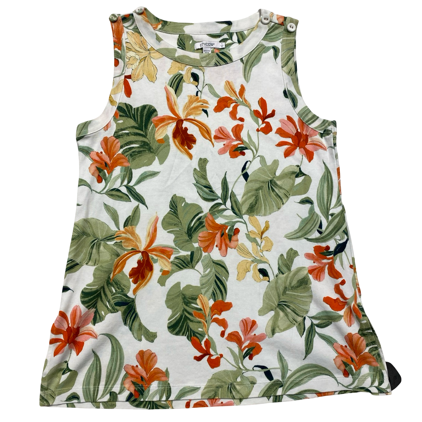 Top Sleeveless By Chicos In Multi, Size:M