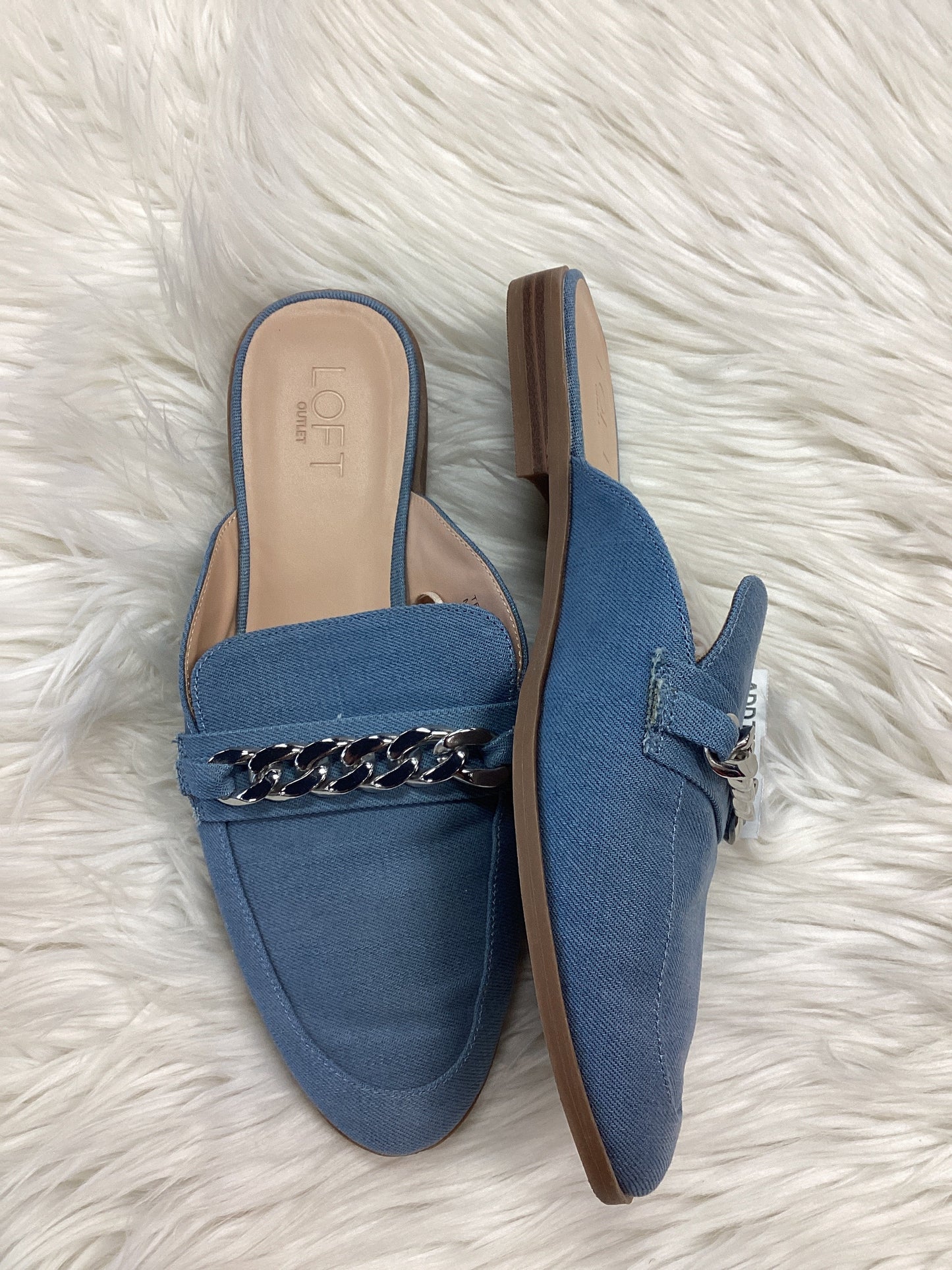 Shoes Flats By Loft In Blue, Size:9