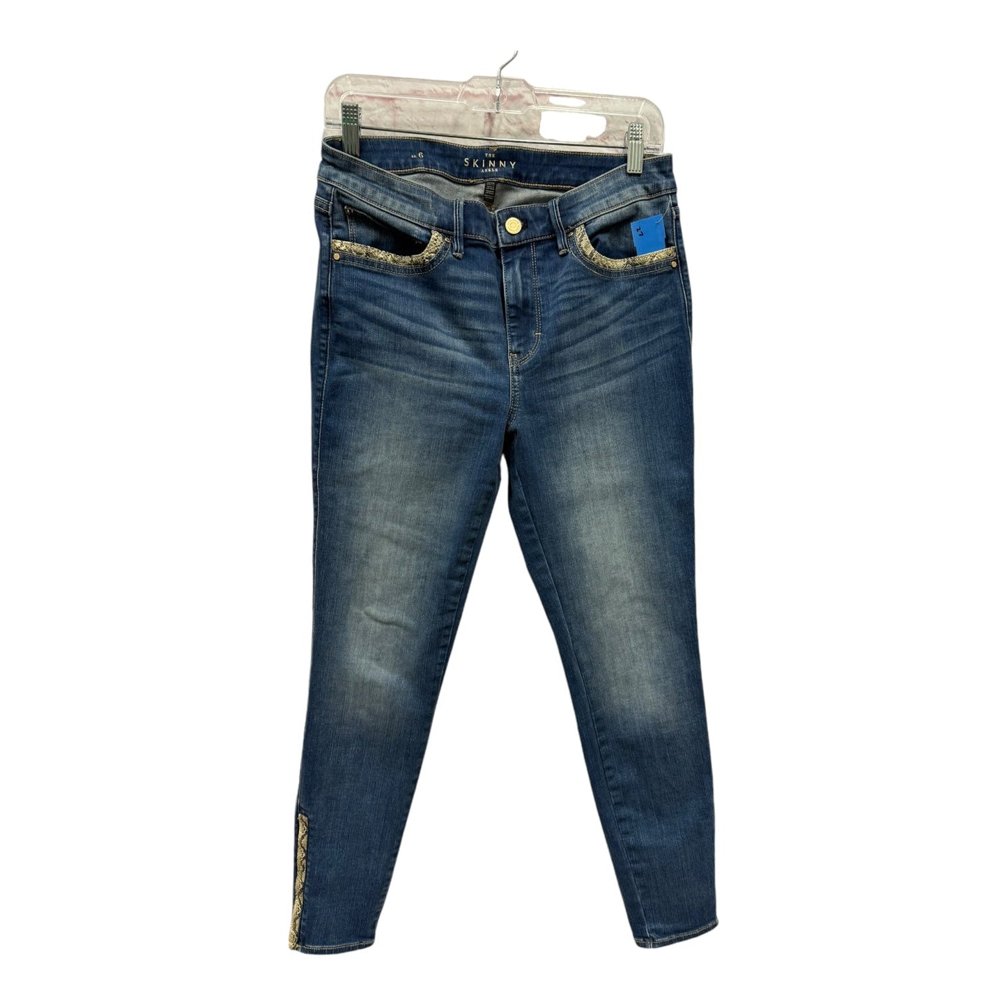 Jeans Skinny By White House Black Market In Blue Denim, Size:6