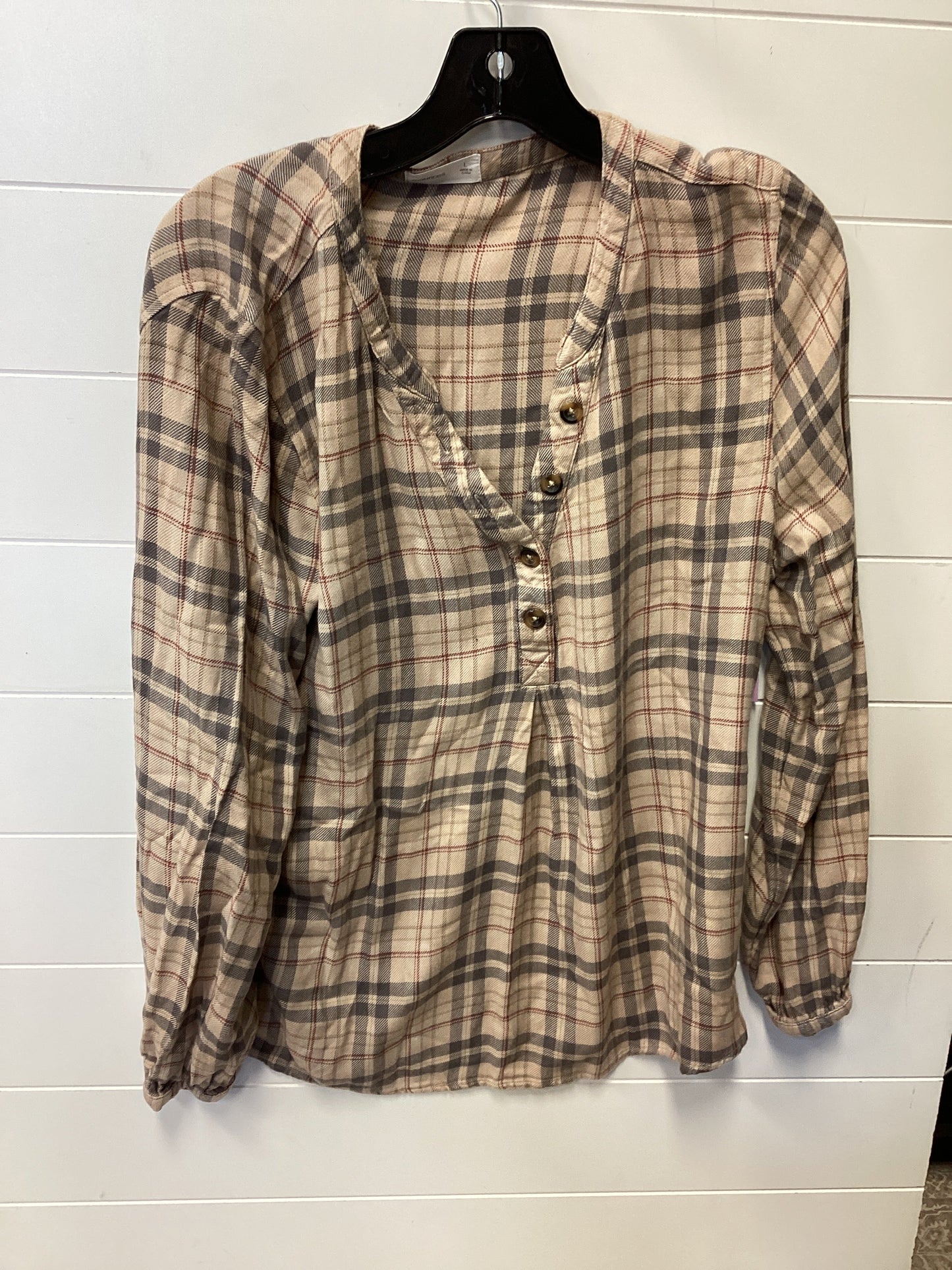 Top Ls By Maurices In Tan, Size:L