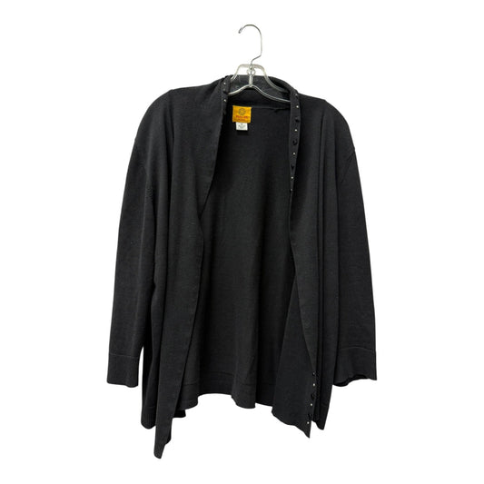 Sweater Cardigan By Ruby Rd In Black, Size:1X