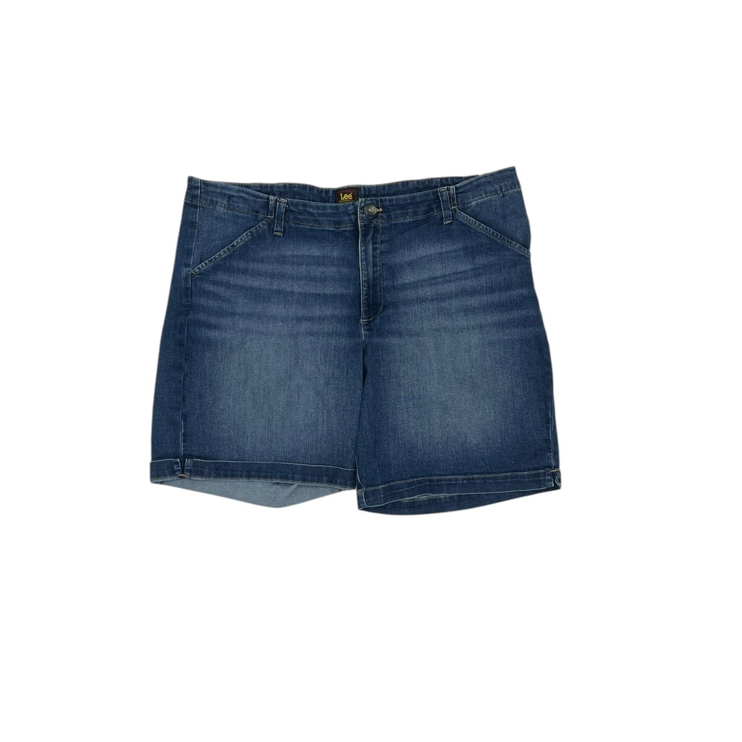 Shorts By Lee In Blue Denim, Size:20
