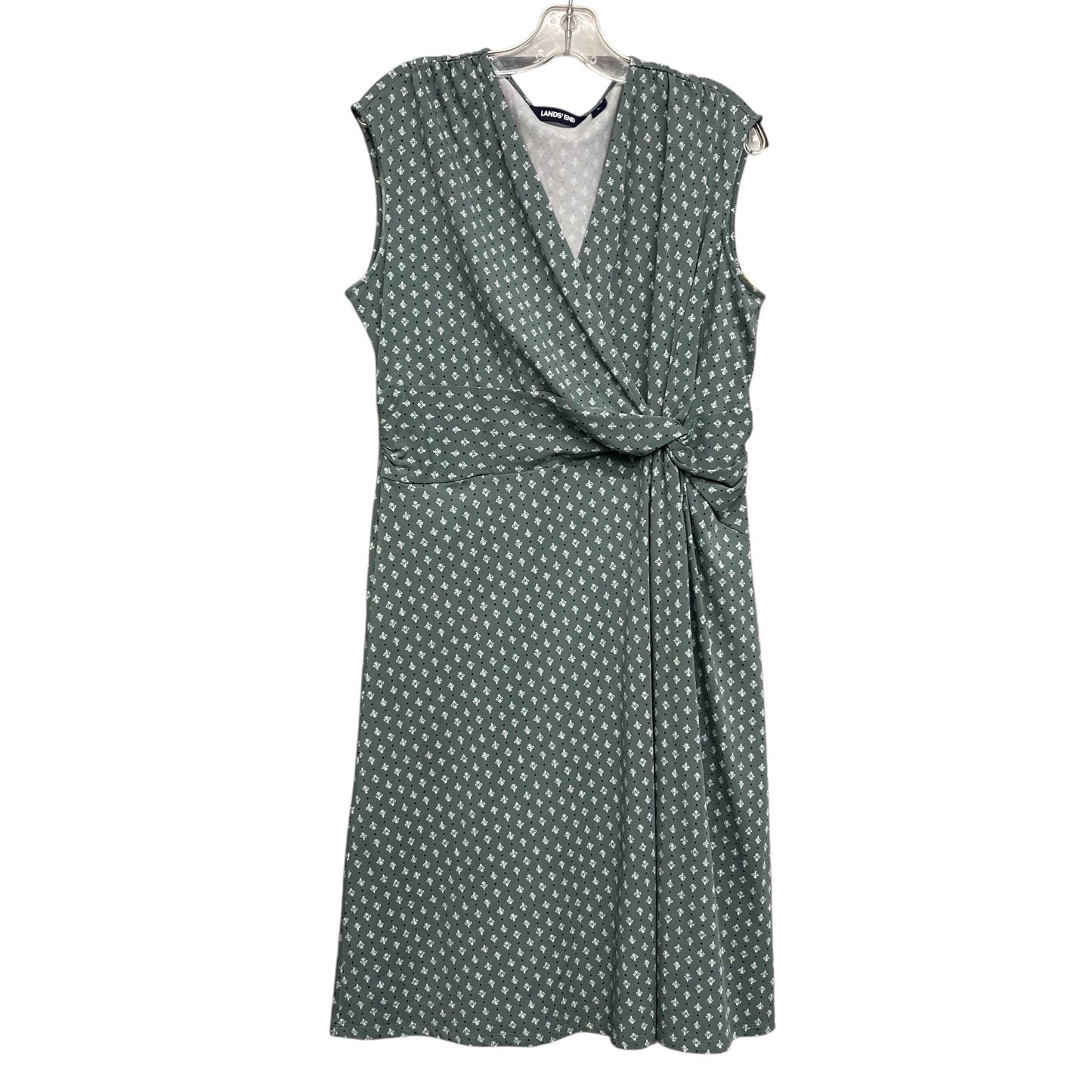 Dress Work By Lands End In Green, Size:L