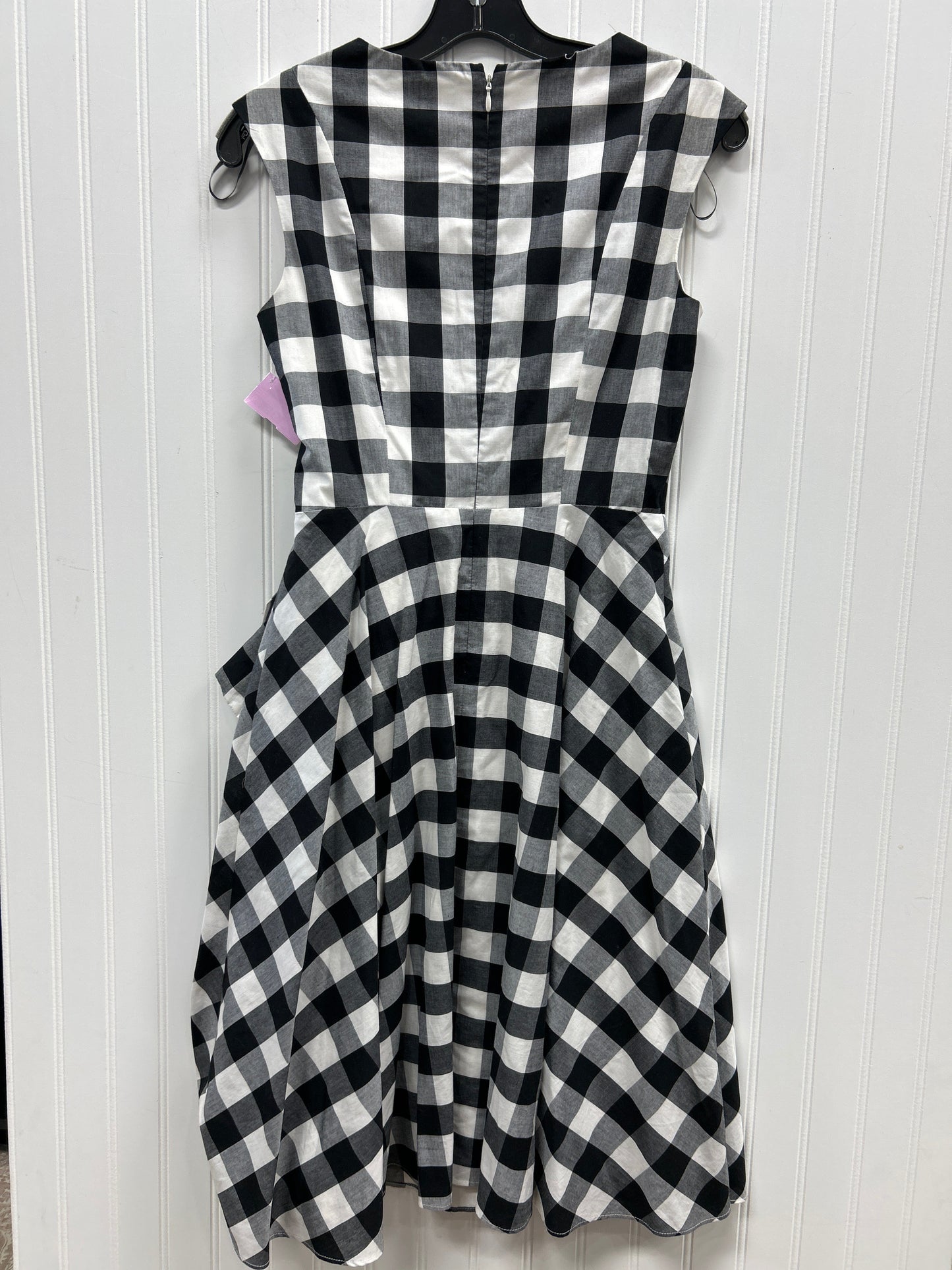 Dress Casual Midi By Calvin Klein In Black & White, Size:2