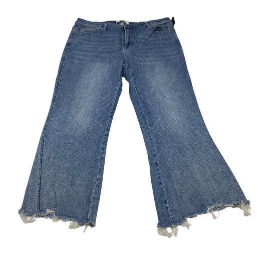 Jeans Straight By Mica In Blue Denim, Size:18