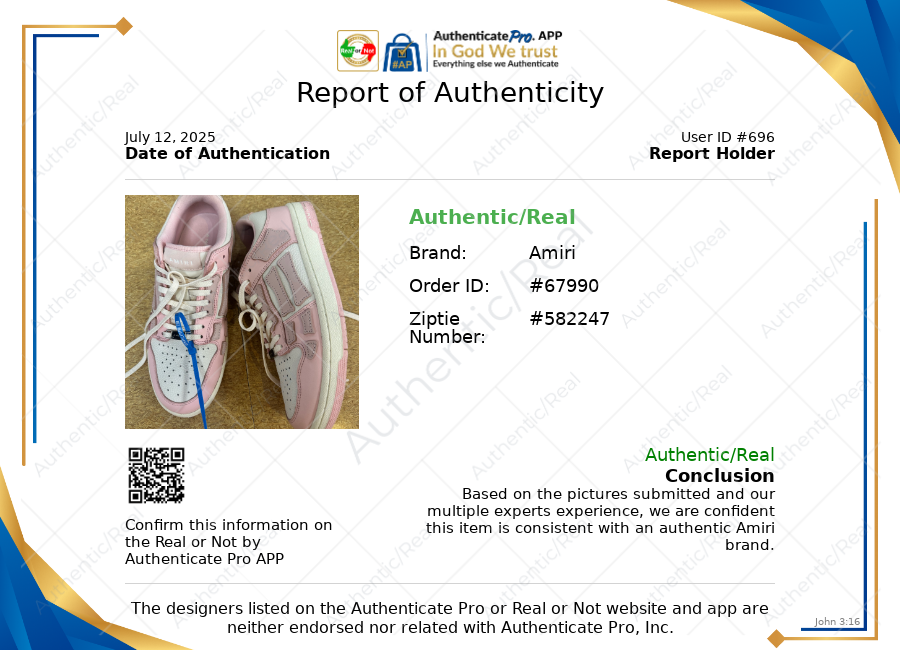 Shoes Designer By Amiri In Pink & White, Size: 9