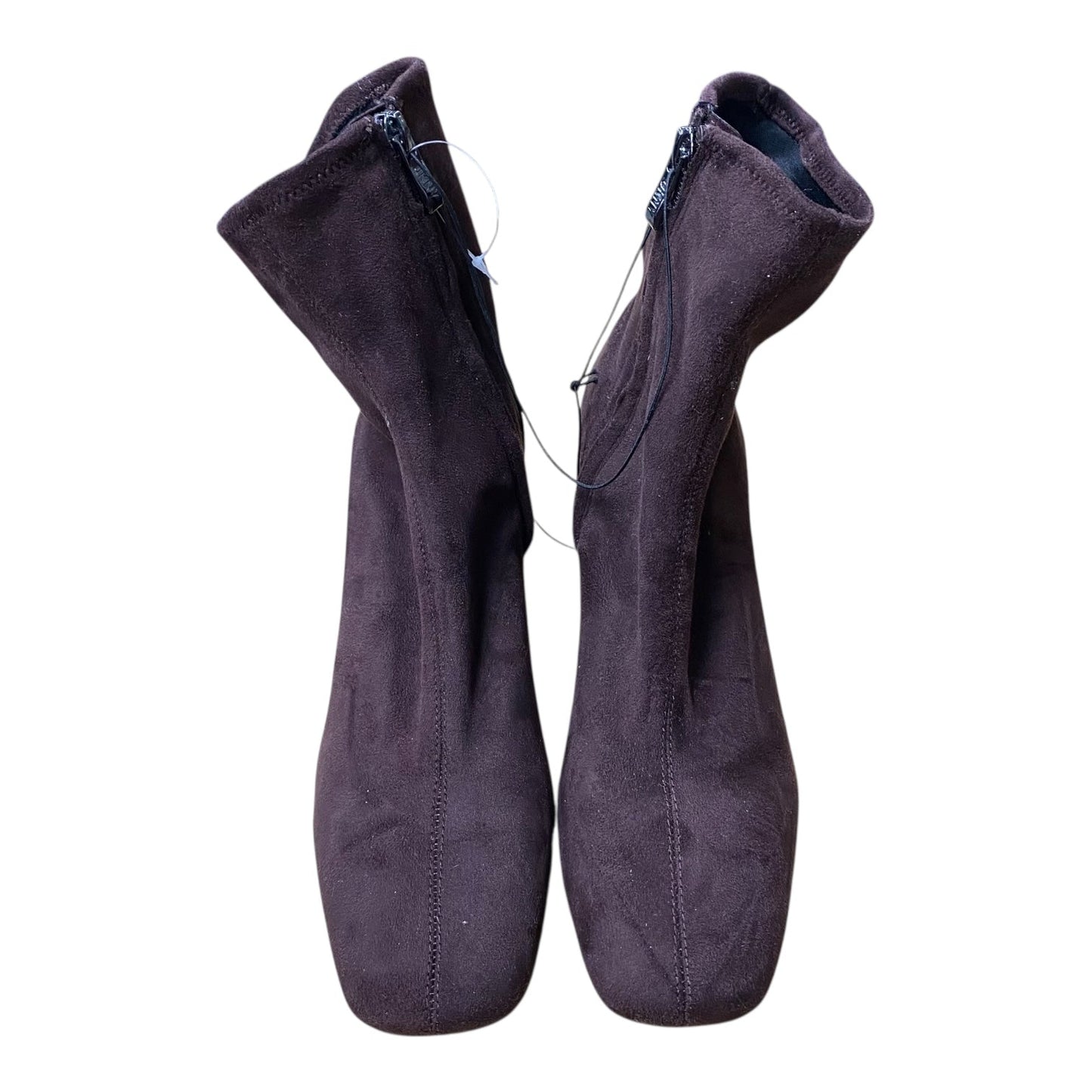 Boots Ankle Heels By Dkny In Brown, Size:8.5