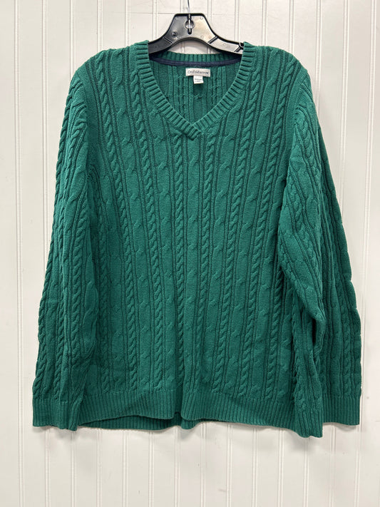 Sweater By Croft And Barrow In Green, Size:2X
