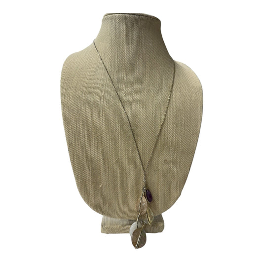Necklace Pendant By Loft In Purple & Silver, Size:0