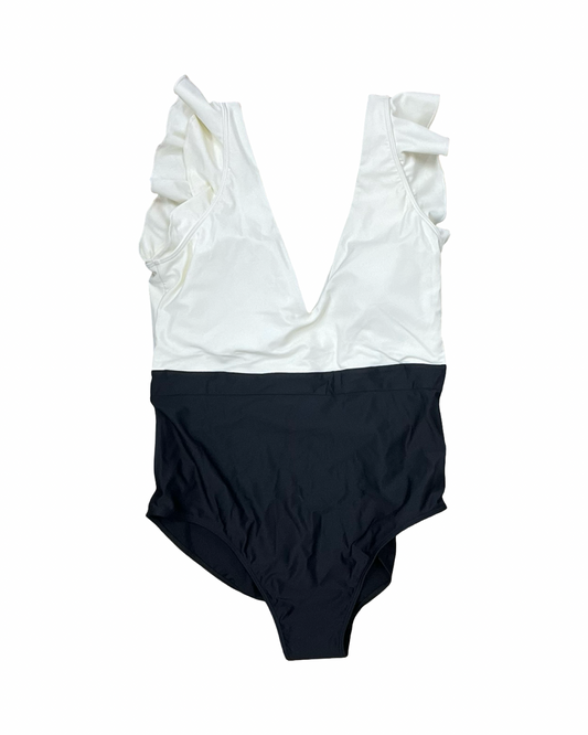 Swimsuit By Summersalt In Black & Cream, Size:L