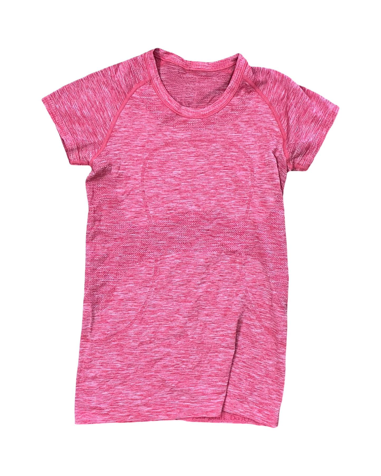 Athletic Top Ss By Lululemon In Pink, Size:M