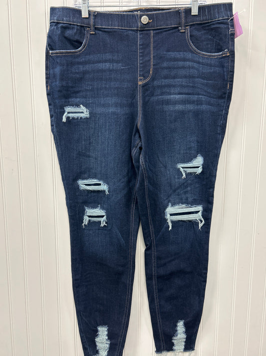 Jeans Skinny By Maurices In Blue Denim, Size:Xl