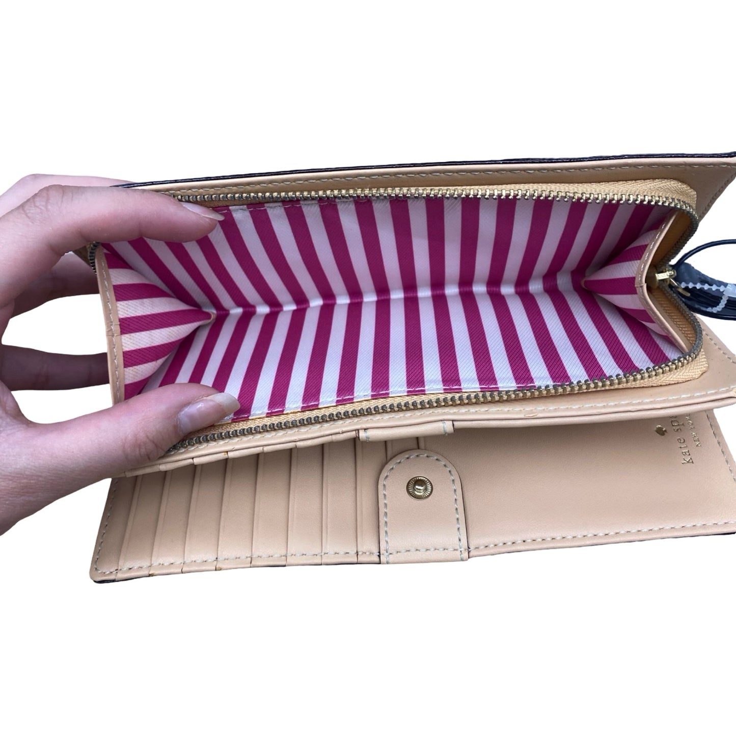 Wristlet Designer By Kate Spade In Grey, Size:Large