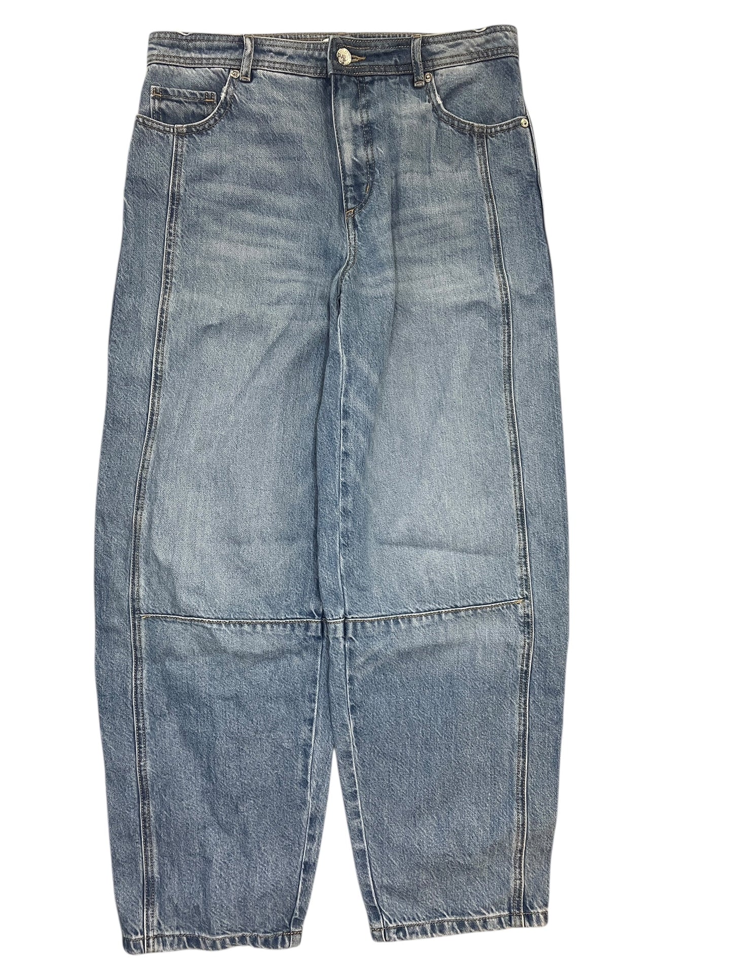 Jeans Wide Leg By Loft In Blue Denim, Size:4