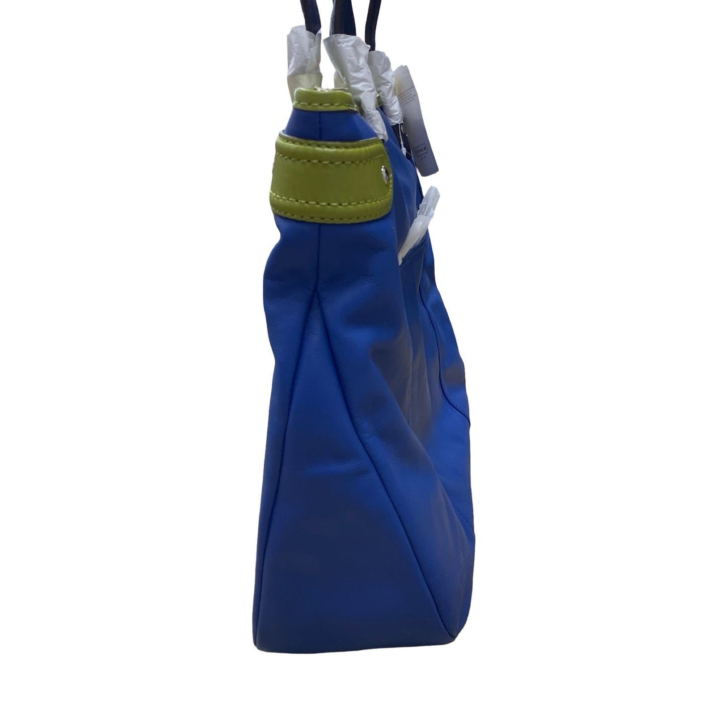 Handbag Designer By Coach In Blue & Green, Size:Medium