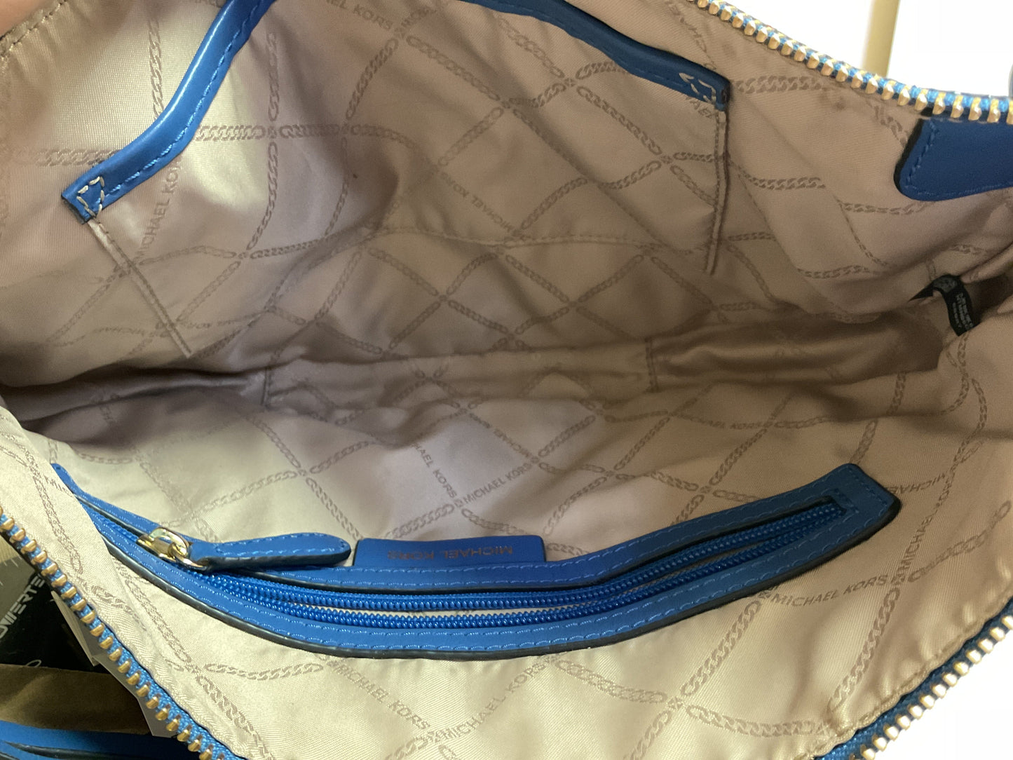 Handbag Designer By Michael Kors In Blue, Size:Medium