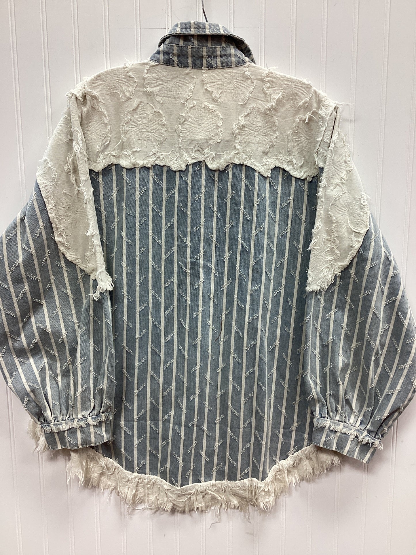 Jacket Denim By Pol In Blue Denim, Size:S
