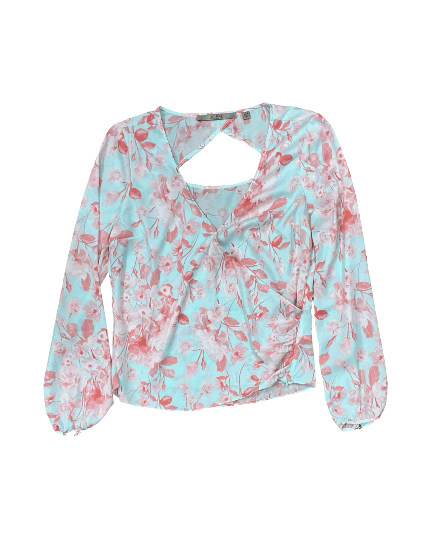 Top Ls By Guess In Blue & Pink, Size:M