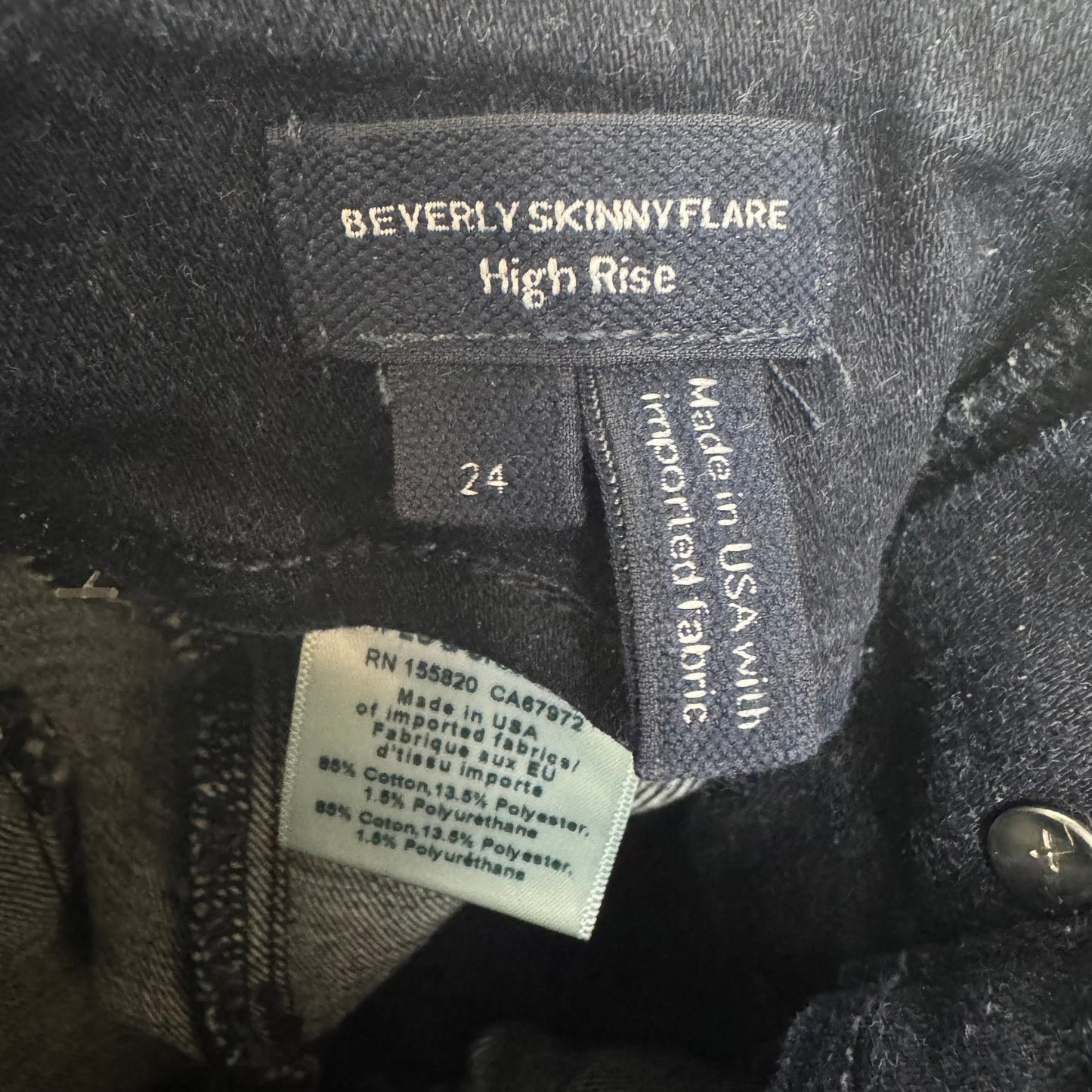 Beverly Skinny Flare Jean High Rise By Veronica Beard In Blue Denim, Size: 0/24
