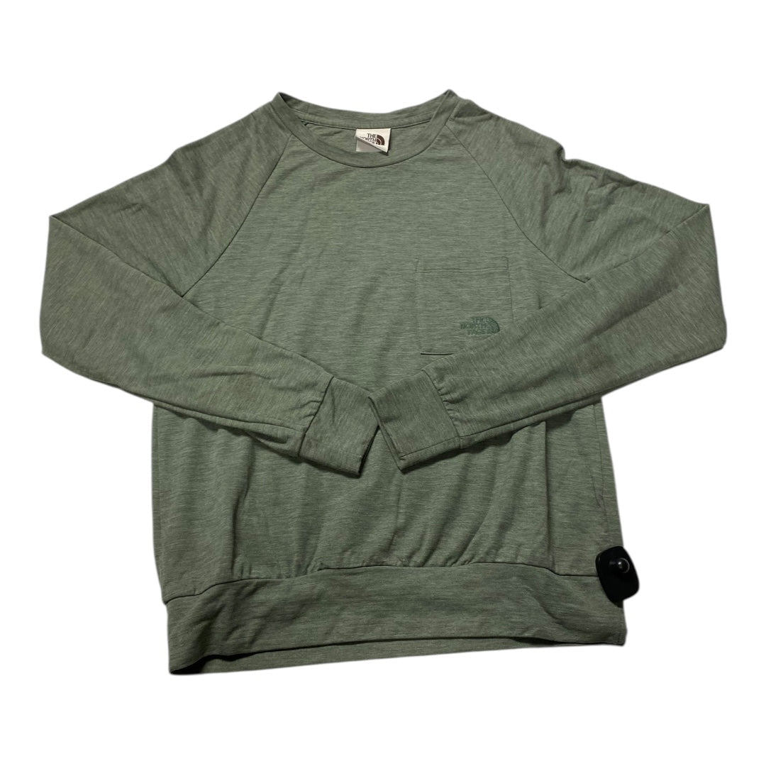 Athletic Top Ls Crewneck By The North Face In Green, Size:S