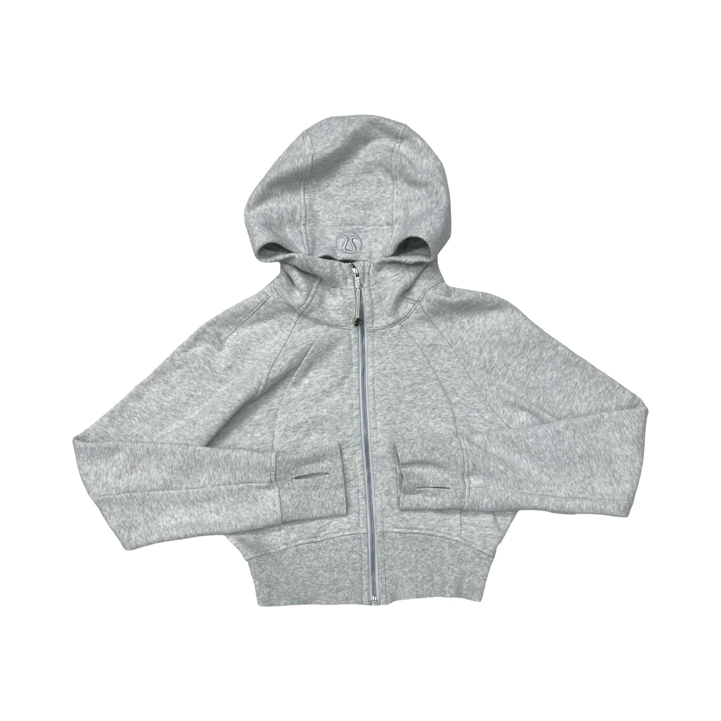 Athletic Jacket By Lululemon In Grey, Size:2
