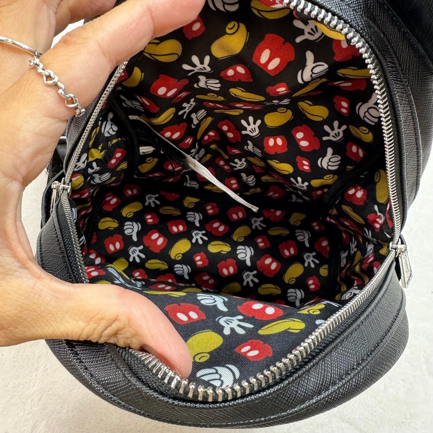 Mickey Mouse Backpack By Loungefly, Size: Small